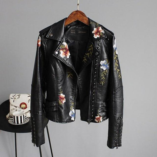 Jakke Blomsterprint Lynlås Casual Komfort | Florina