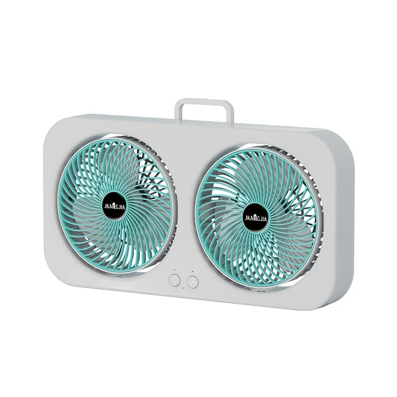 Dobbelt USB-ventilator Genopladelig 360° Luftcirkulation | AeroTwin