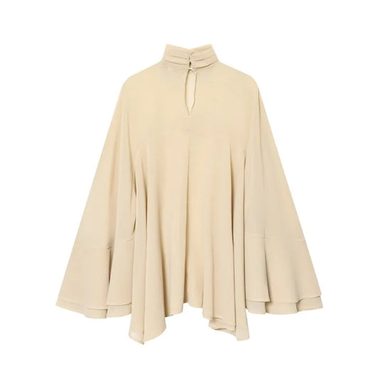 Bluse Cape Loose Chiffon Elegant | Zyrel