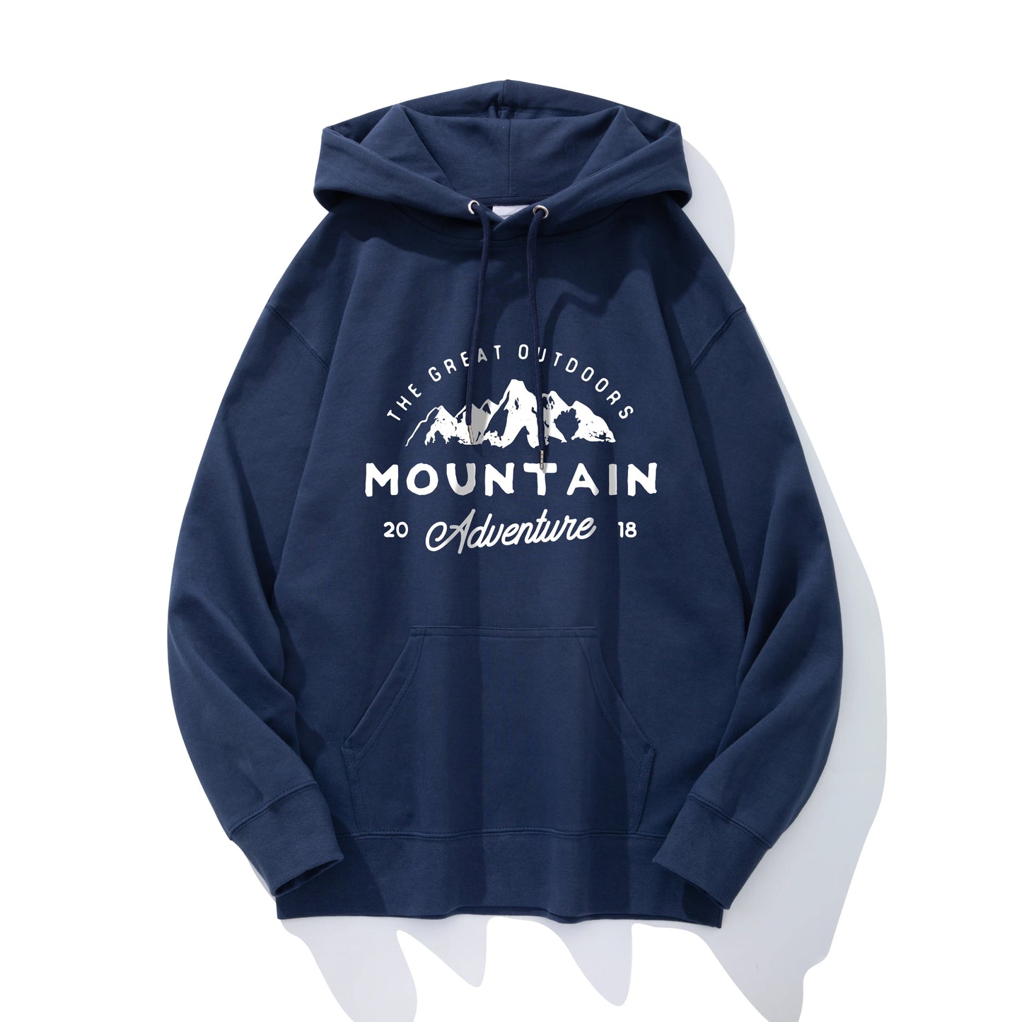 Unisex Let Hoodie med Tekstprint – Casual Hættetrøje til Forår & Efterår