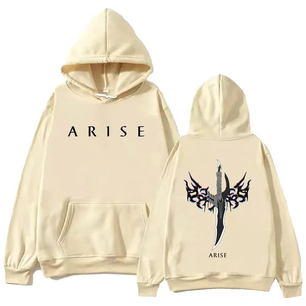 Arise Hoodie – Fleece Hættetrøje med Mørkt Print