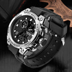 Sporty herreur med analog digital visning stopur alarm LED og kalender | Armand