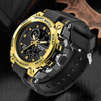 Sporty herreur med analog digital visning stopur alarm LED og kalender | Armand