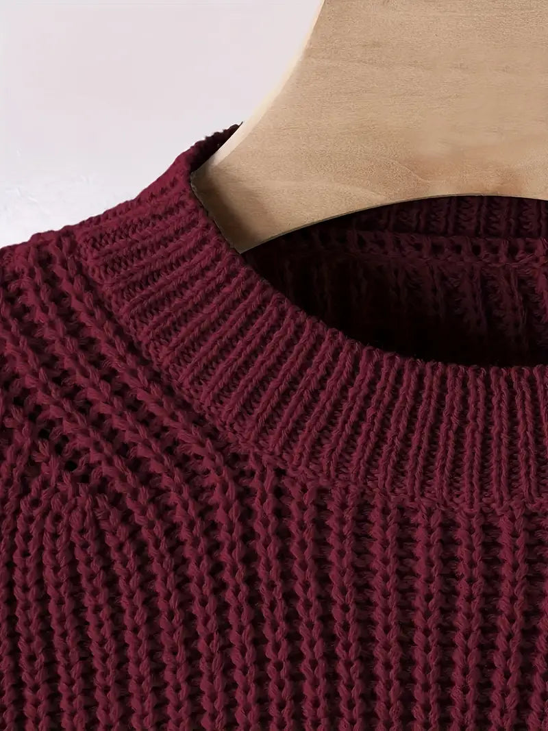 Striktrøje Cropped Blød Blouson Ærmer | Virela