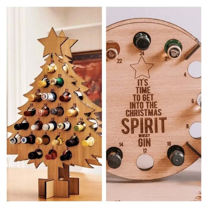 Adventskalender Træ 24 Rum Juletræ Julekrans Genanvendelig | Brigida