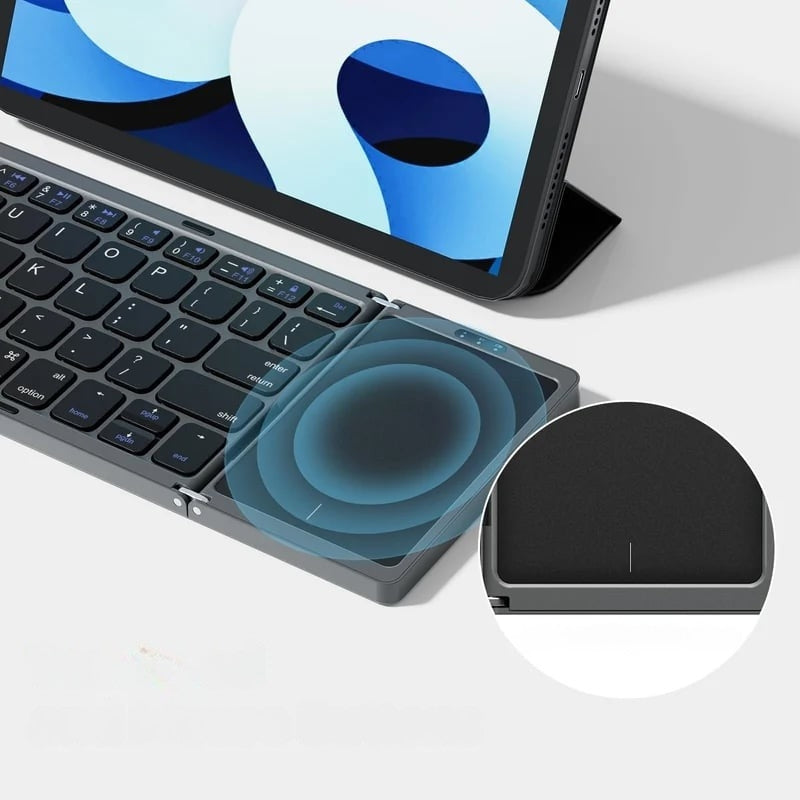 Foldbart Tastatur Bluetooth Touchpad Mobil Brug | Rovano