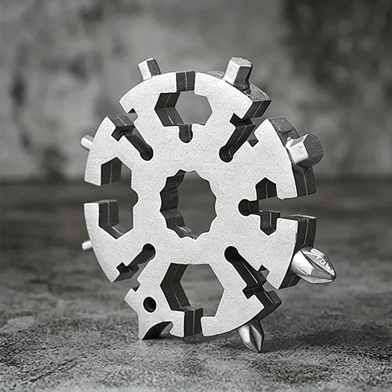 Kompakt 18-w-1 uniwersalny klucz z motywem płatka śniegu |ToolRing