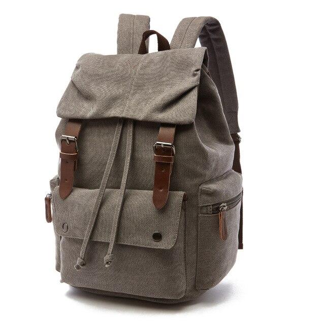 Vintage Rygsæk Canvas Stor Laptop Skole Arbejde Rejse Retro Unisex | Federico