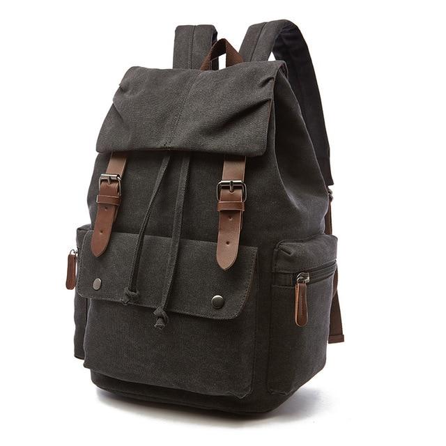 Vintage Rygsæk Canvas Stor Laptop Skole Arbejde Rejse Retro Unisex | Federico