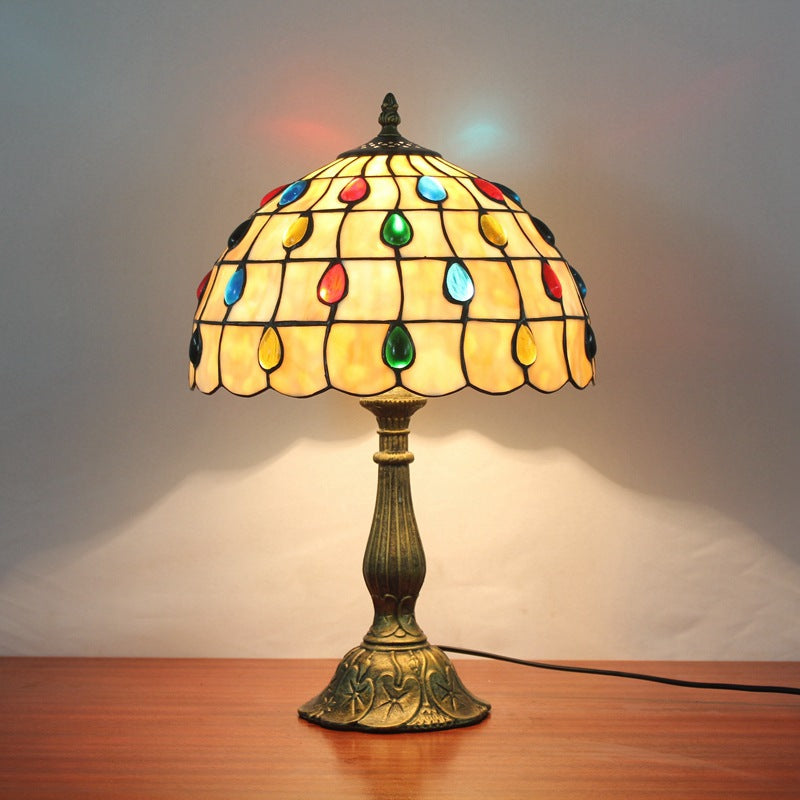 Bordlampe med Tiffany Inspireret Stemningslys | Aurelia