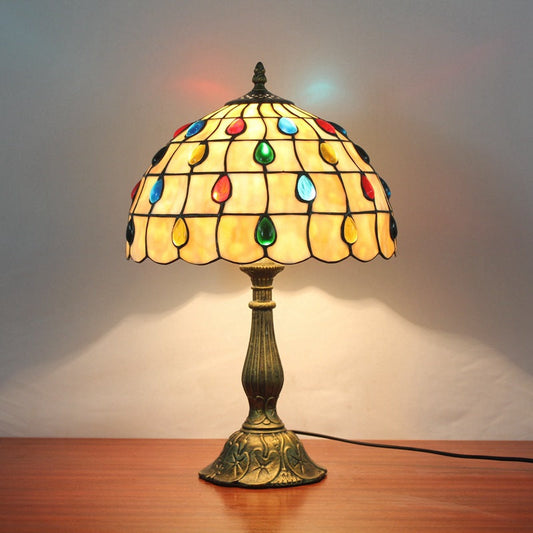 Bordlampe med Tiffany Inspireret Stemningslys | Aurelia