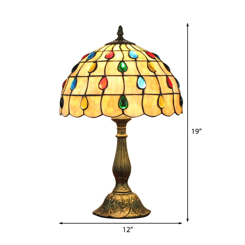 Bordlampe med Tiffany Inspireret Stemningslys | Aurelia