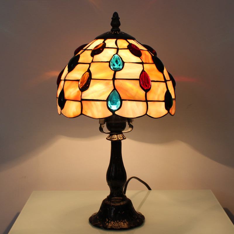 Bordlampe med Tiffany Inspireret Stemningslys | Aurelia