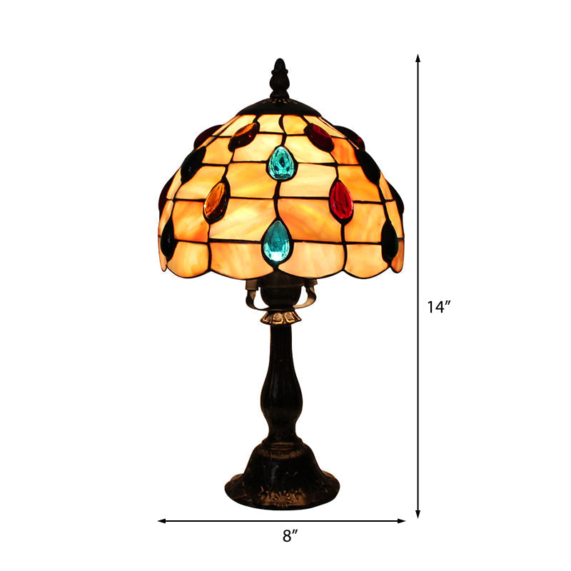 Bordlampe med Tiffany Inspireret Stemningslys | Aurelia