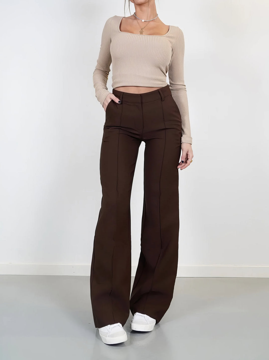 Wide Leg Bukser Komfort Stretch Elegant | Avelin