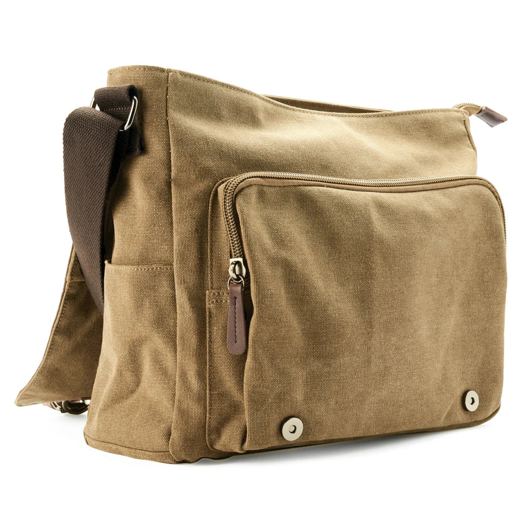 Skuldertaske Canvas Crossbody Unisex Justerbar Rummelig Hverdag Arbejde Rejse | Dario
