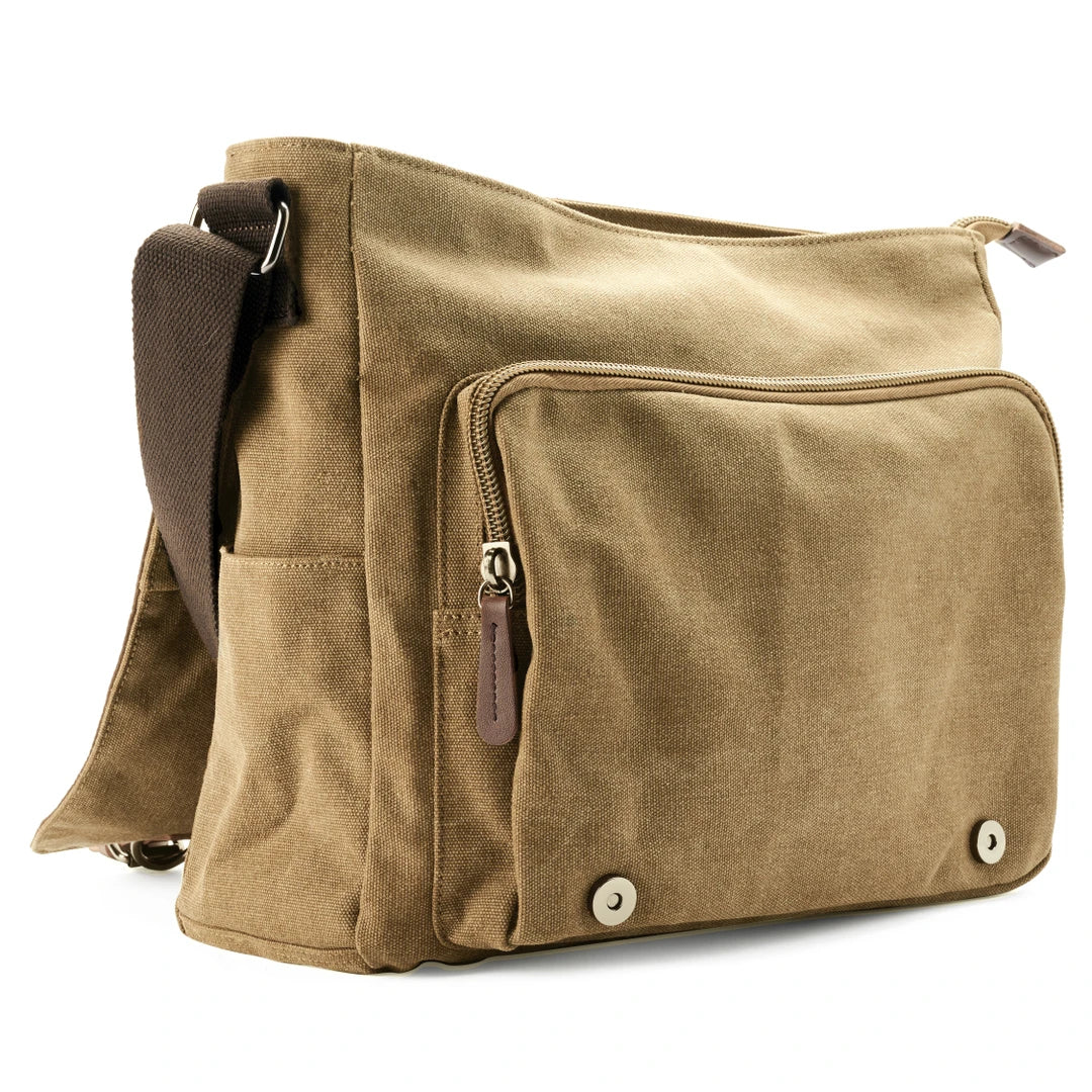 Skuldertaske Canvas Crossbody Unisex Justerbar Rummelig Hverdag Arbejde Rejse | Dario
