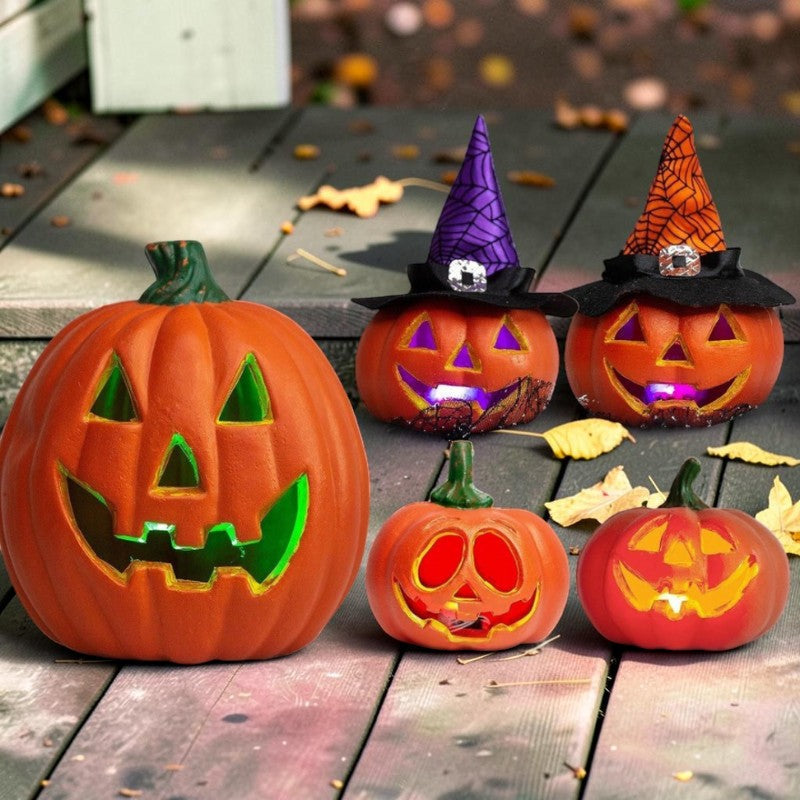 Græskar Dekorationssæt LED Batteridrevet Halloween | GlowPumpkin