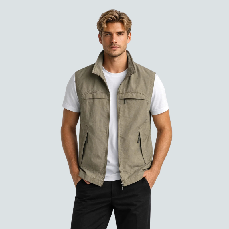 Herre Utilityvest Multifunktionel Lommer | Branton