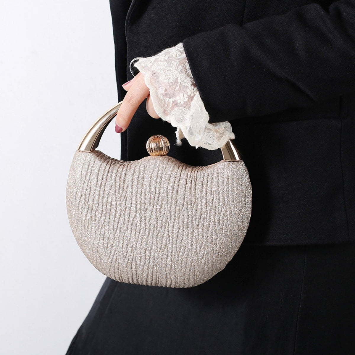 Clutch taske med lynlås og håndtag kompakt design | Rovira