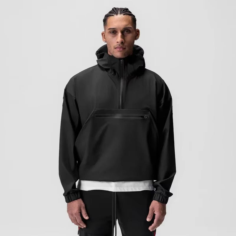 Cavron Hale Langærmet Herre Hoodie Jakke Med Justerbar Hætte Casual