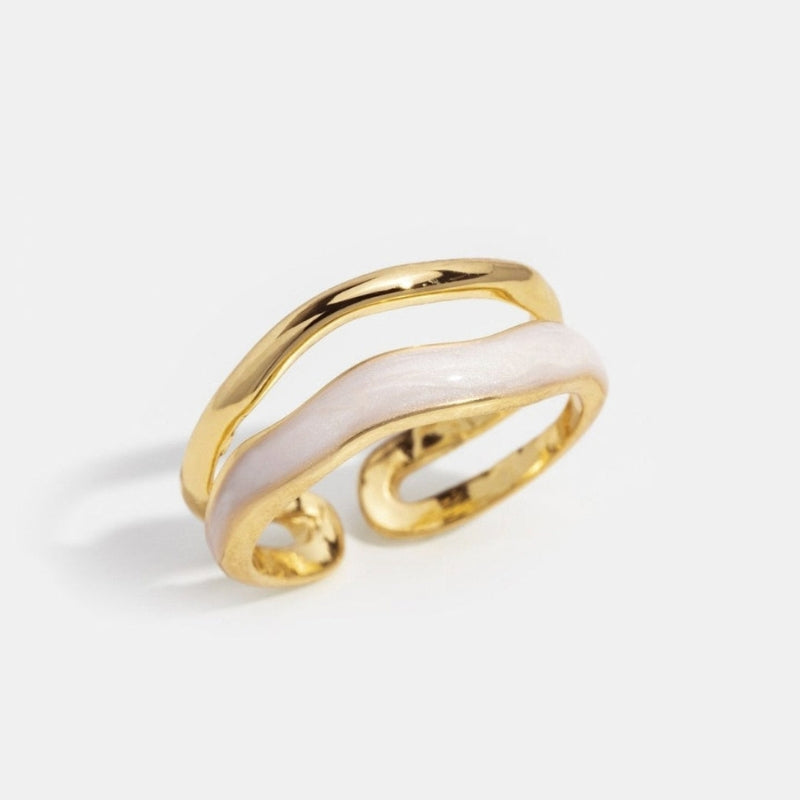 Damering Bølgedesign Justerbar Åben Ring Moderne Smykke Elegant | Clarissa