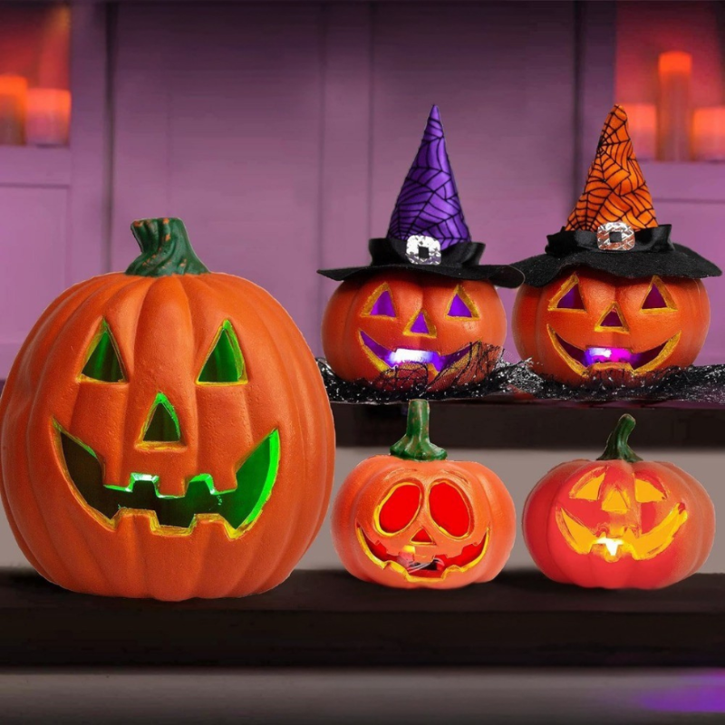 Græskar Dekorationssæt LED Batteridrevet Halloween | GlowPumpkin