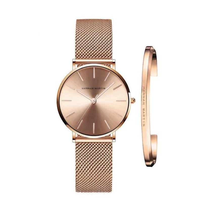 Dameursæt Med Justerbart Armbånd Og Matchende Smykke | Hannah