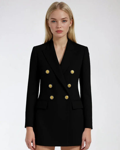 Polyester Blazer Met Lange Mouwen-Blazar-Velani-Velani