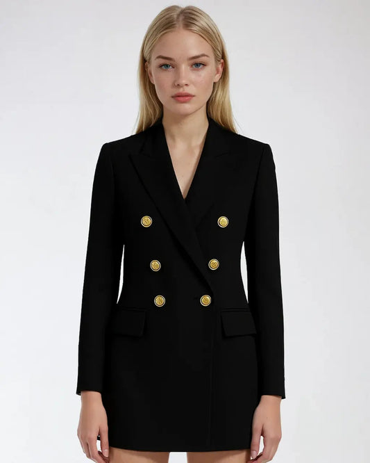 Polyester Blazer Met Lange Mouwen-Blazar-Velani-Velani
