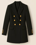 Polyester Blazer Met Lange Mouwen-Blazar-Velani-Zwart-S-Velani