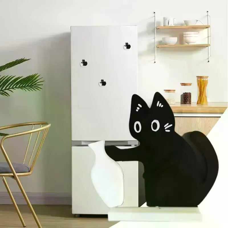 Magnetisk vase i plastik med kattemotiv til planter og dekoration | Catable