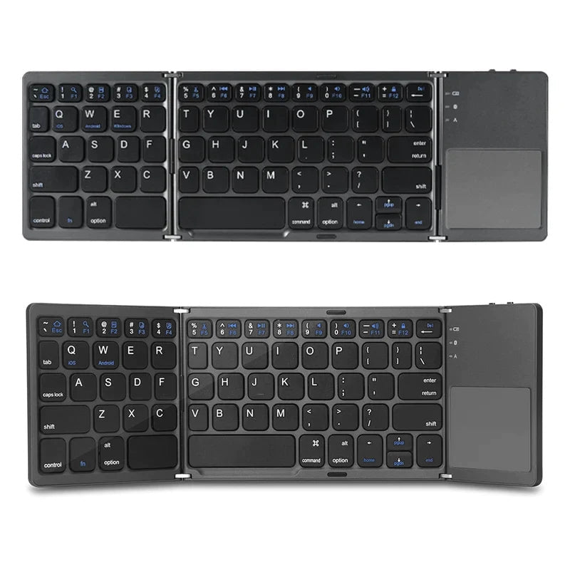 Foldbart Tastatur Bluetooth Touchpad Mobil Brug | Rovano