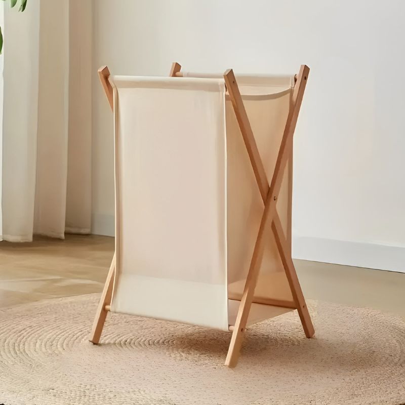 Opbevaringskurv med Sammenklappeligt Beige Design Elora