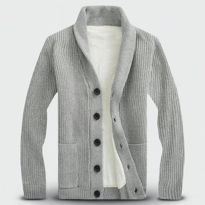 Velric Dane Langærmet Herre Cardigan Med V-Hals Knaplukning Casual