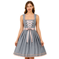 Dirndl Midi Kjole Bayersk Blonde Firkanthals Oktoberfest Dame | Avelina