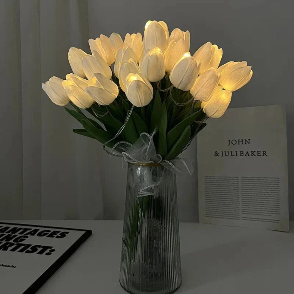 Bordlampe LED blomsterdesign dekorativ | Lumara