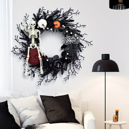 Halloween Krans Skelet Græskar Dekoration | SpookyRing