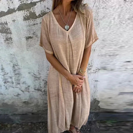 Aurelia Vire Elegant Damekjole Med Lange Ærmer Casual Komfort Efterår Vinter