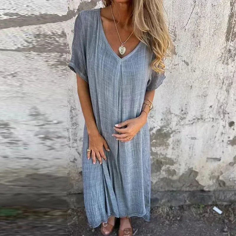 Aurelia Vire Elegant Damekjole Med Lange Ærmer Casual Komfort Efterår Vinter