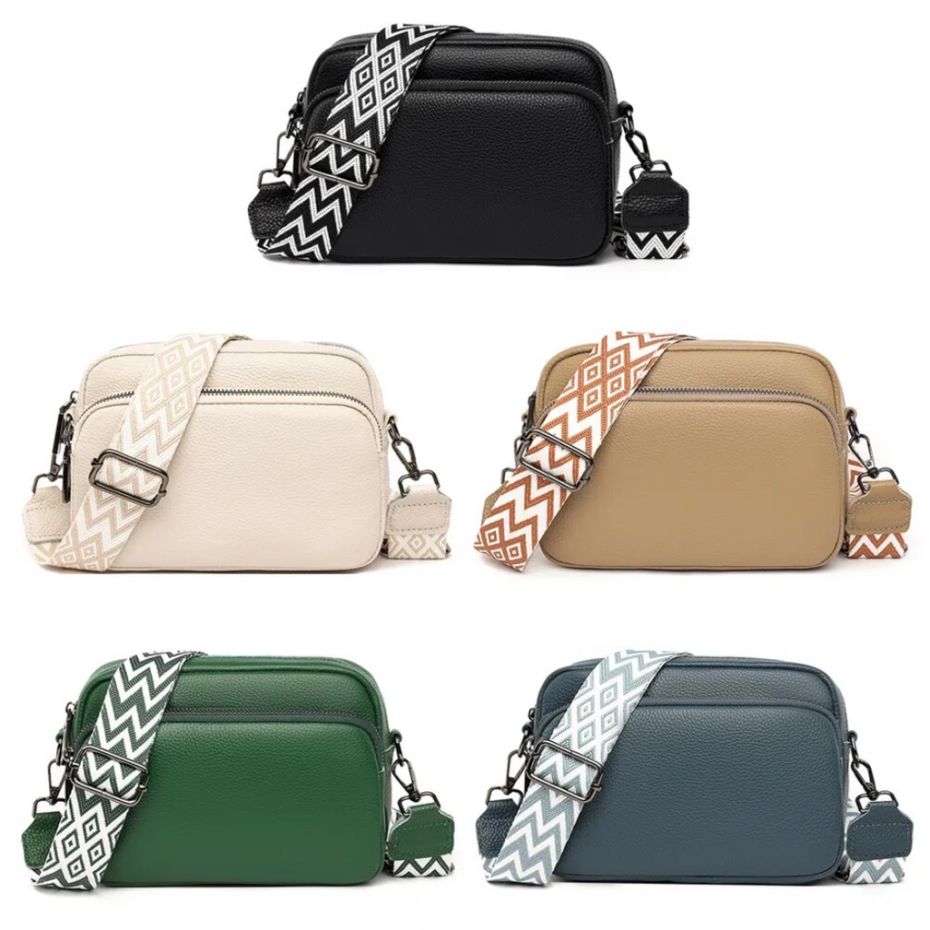 Messenger Taske Dame Ægte Læder Kompakt Crossbody Casual Hverdag Klassisk | Elettra