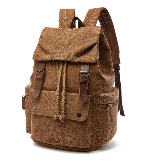 Vintage Rygsæk Canvas Stor Laptop Skole Arbejde Rejse Retro Unisex | Federico