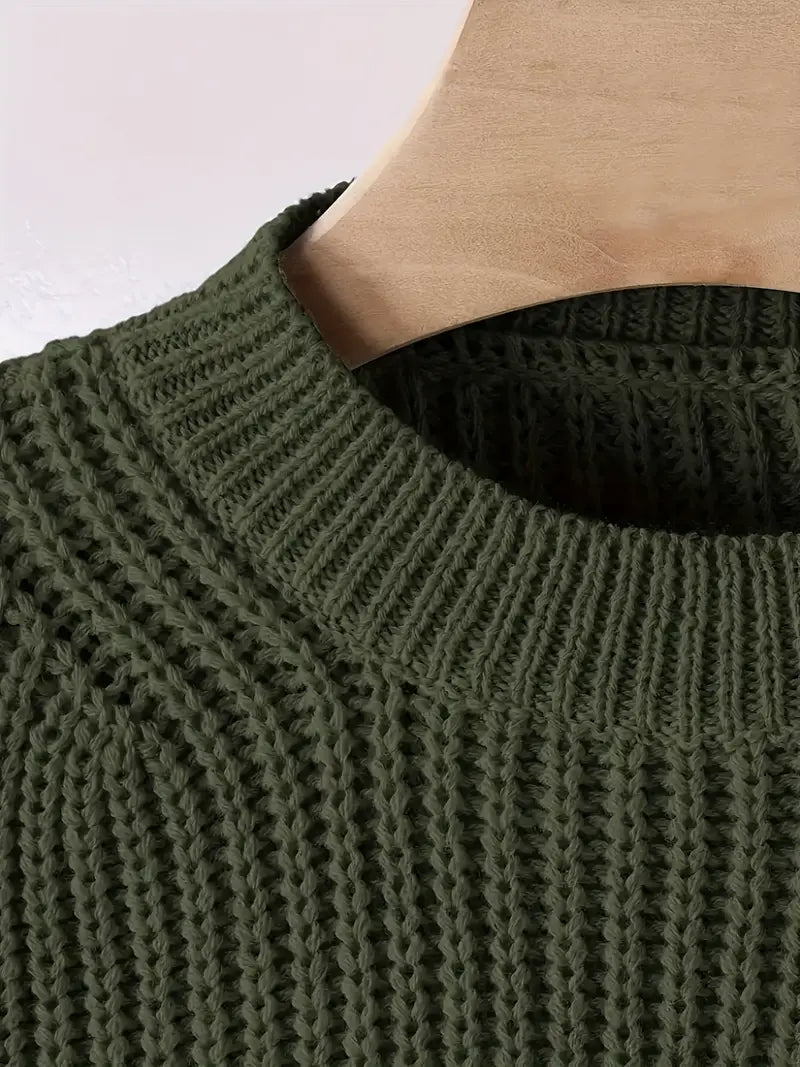 Striktrøje Cropped Blød Blouson Ærmer | Virela