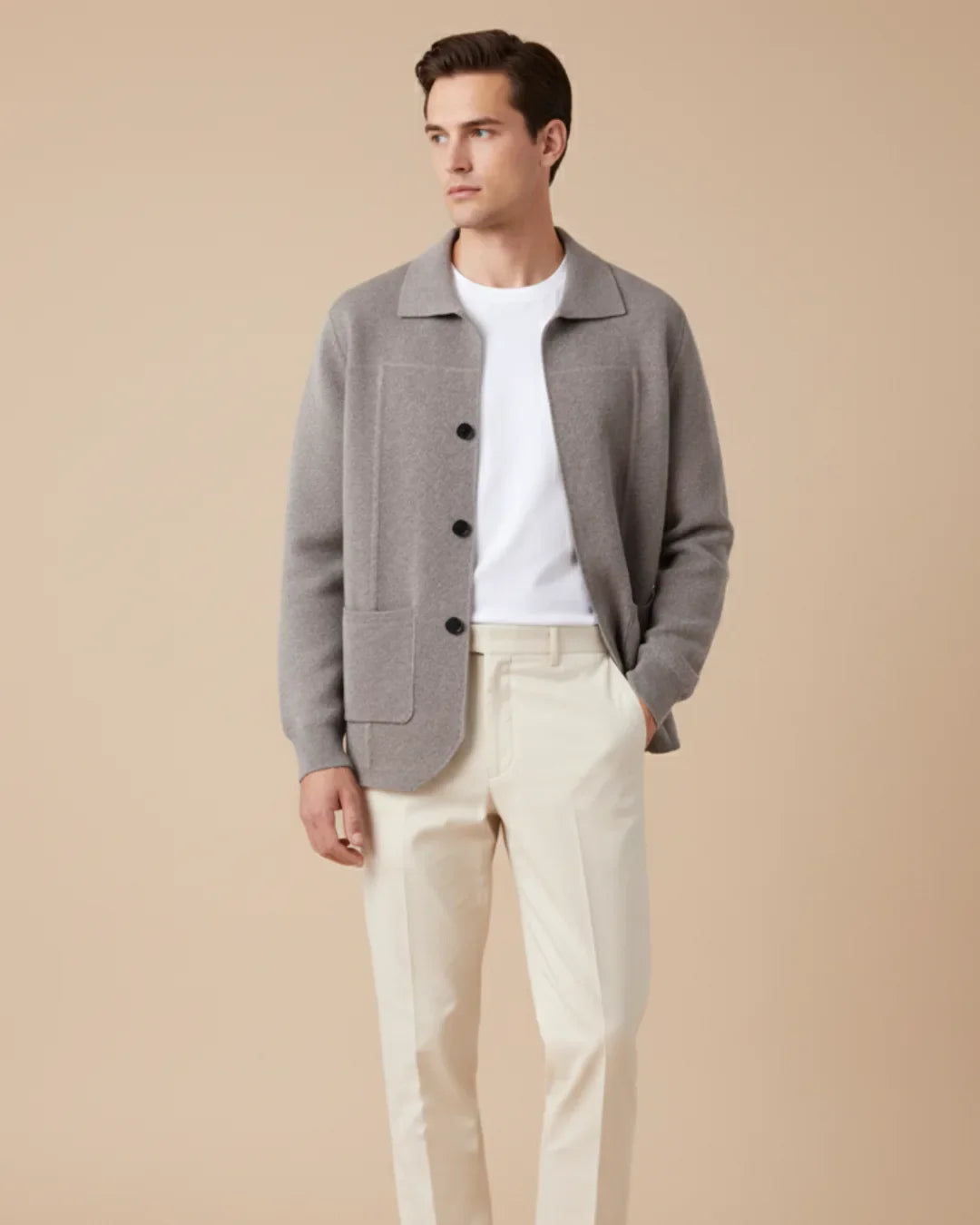 Skjorte Cashmere Luksus Med Lommer Klassisk | Calvex