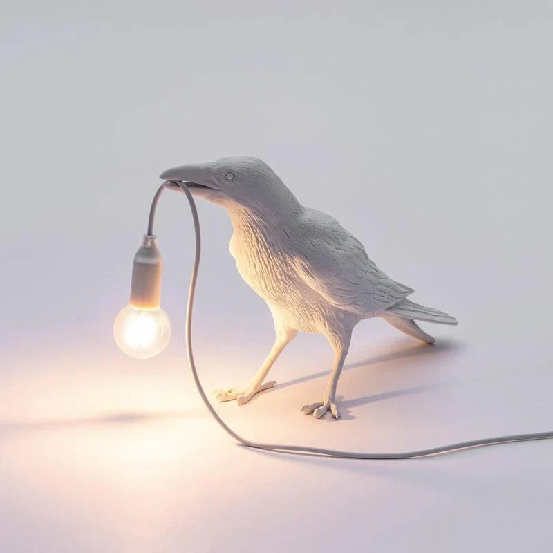 Bordlampe Ravnefigur Keramisk Design | Corvessa