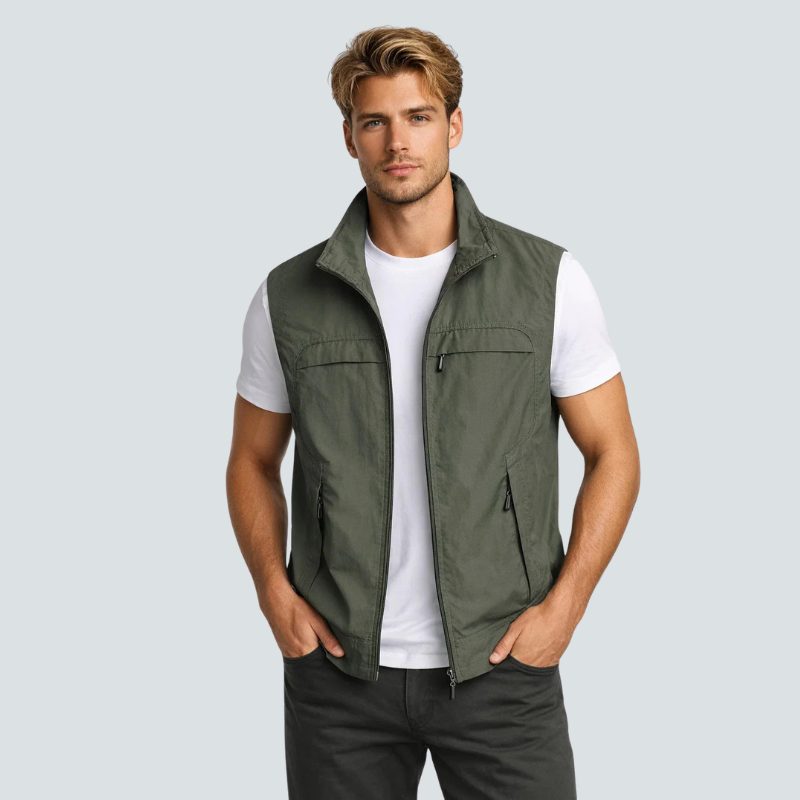 Herre Utilityvest Multifunktionel Lommer | Branton