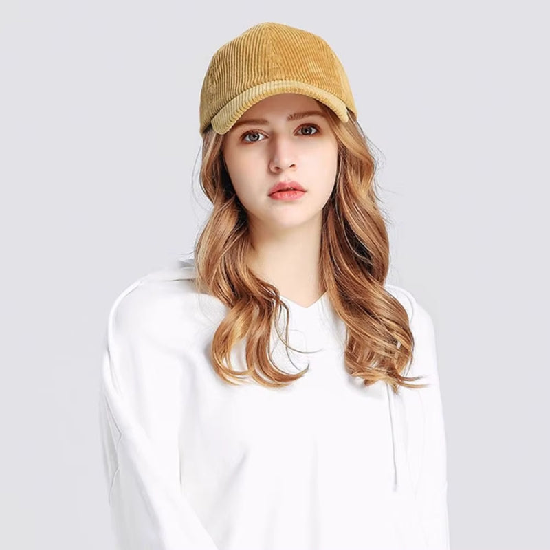 Dame Baseball Cap i Cord Justerbar Pasform | Savira