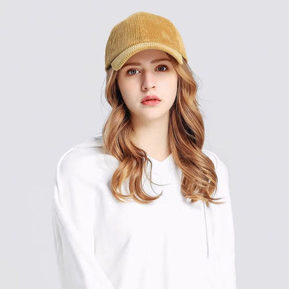 Dame Baseball Cap i Cord Justerbar Pasform | Savira