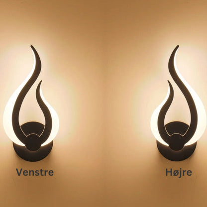 Væglampe med Flammeformet LED Belysning | Ignisia