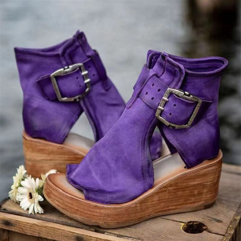 Sandaler Plateau Peep Toe Komfort | Brynna